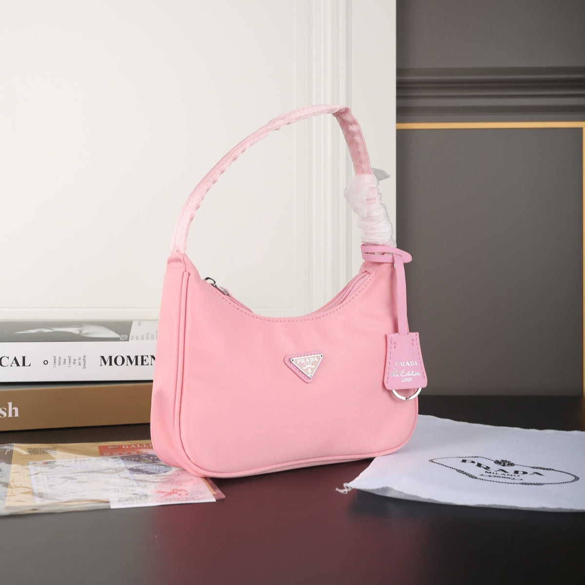 HOBO RE-EDITION BAG 22 IN BABY PINK RE-NYLON