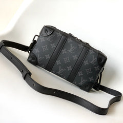 LV 25S SOFT TRUNK BAG 22 IN MONOGRAM ECLIPSE CANVAS AND CALFSKIN