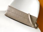 LV 25S BABYLONE TOTE BAG 32 IN TOURTERELLE GREY CALFSKIN GOLD HARDWARE