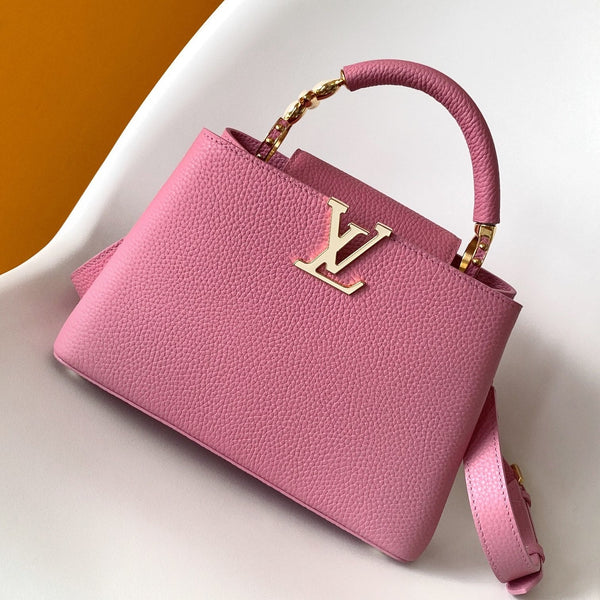 CAPUCINES MINI 21 IN MARSHMALLOW PINK TAURILLON GOLD HARDWARE