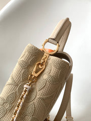LV 25S CAPUCINES MINI BAG 21 IN VANILLA-COLORED EMBROIDERED CANVAS