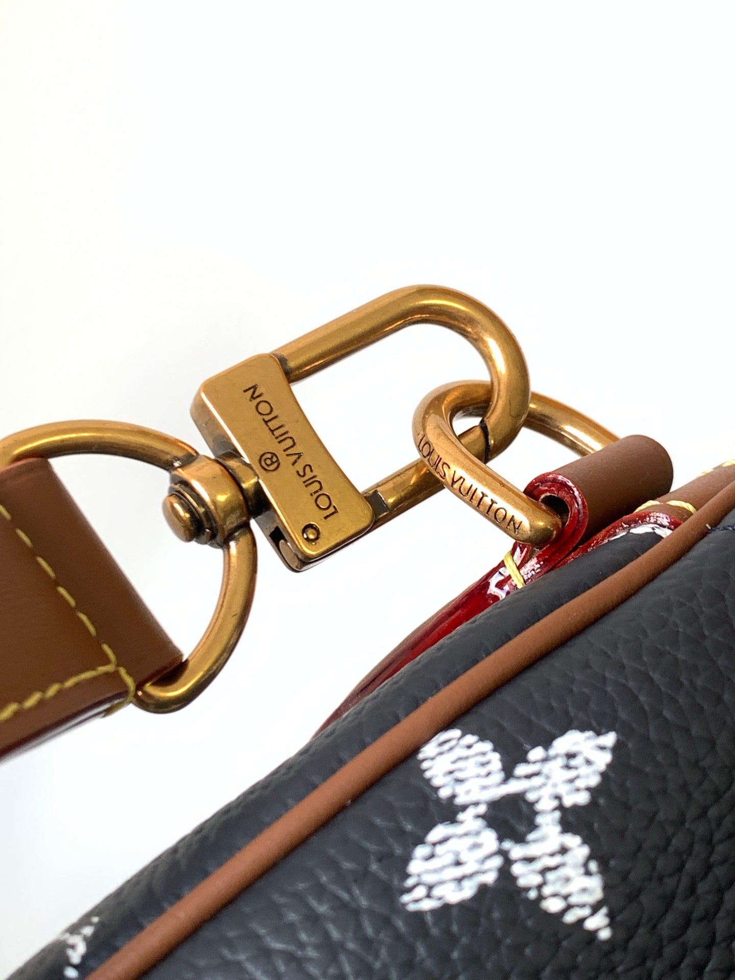 LV 25S SPEEDY BANDOULIÈRE BAG 40 IN CHARCOAL BLUE CALFSKIN GOLD HARDWARE