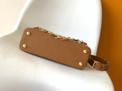 LV 25S CAPUCINES BAG 27 IN TAN CALFSKIN GOLD HARDWARE