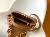 LV 25S CAPUCINES BAG 27 IN TAN CALFSKIN GOLD HARDWARE