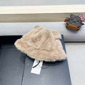 BUCKET HAT IN CAMEL BEIGE FLEECE 397931