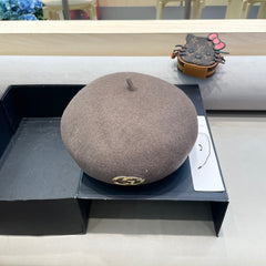 BERET HAT IN WENGE BROWN WOOL 406888