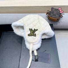 TRAPPER HAT IN BEIGE COTTON 411230