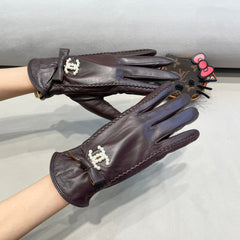 GLOVES IN BRUNETTE BROWN LAMBSKIN 415821