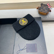 KNITTED BEANIE HAT IN BLACK WOOL AND RABBIT FUR 417754