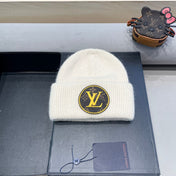 KNITTED BEANIE HAT IN BEIGE WOOL AND RABBIT FUR 417758
