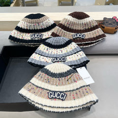 STRIPED KNITTED BUCKET HAT COLORFUL 428102