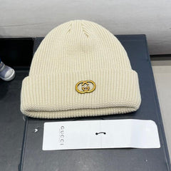 BEANIE HAT IN BISQUE BEIGE WOOL 433461