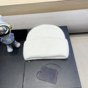 BEANIE HAT IN WHITE WOOL AND RABBIT FUR 433475