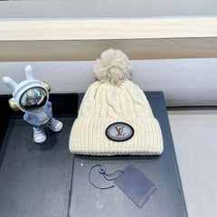 BEANIE HAT IN BEIGE WOOL 433484