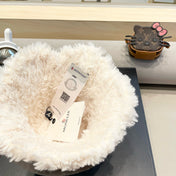 BUCKET HAT IN WHITE FLEECE 435040