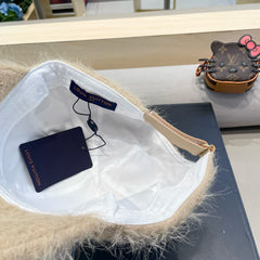 BASEBALL CAP IN BEIGE RABBIT FUR 434938