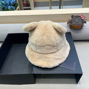 BUCKET HAT IN BEIGE  WOOL AND LAMB FUR 434942