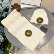 SET SCARF AND HAT IN BEIGE WOOL 434611