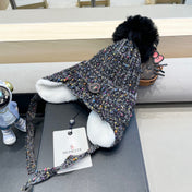 BEANIE HAT IN BLACK WOOL LINED WITH FLEECE 436773