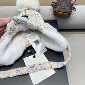 BEANIE HAT IN WHITE WOOL LINED WITH FLEECE 436774