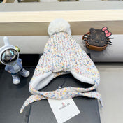 BEANIE HAT IN WHITE WOOL LINED WITH FLEECE 436774