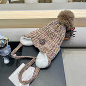 BEANIE HAT IN MEDIUM BROWN WOOL LINED WITH FLEECE 436775