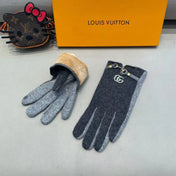 GLOVES IN CHARCOAL MIX LIGHT GRAY WOOL 454558