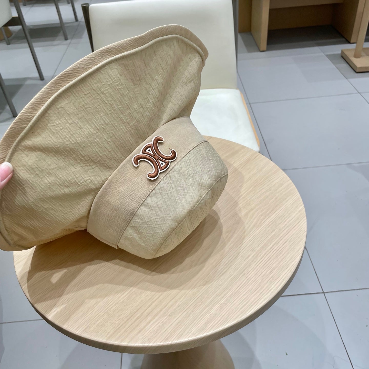 BUCKET HAT MODEL 650698 IN BEIGE FABRIC