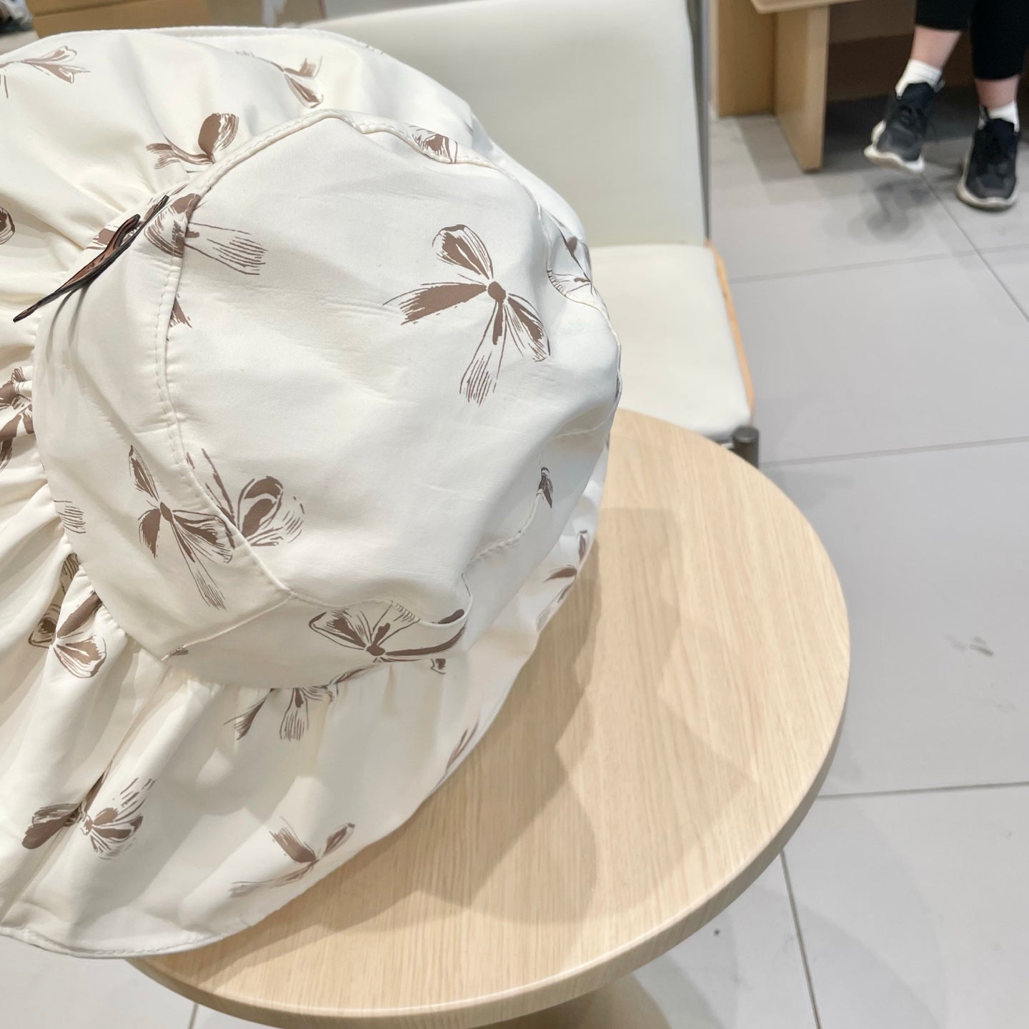 CELINE 25S BUCKET BOW HAT 733404 IN IVORY