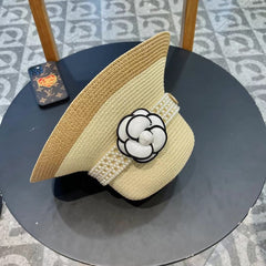STRAW BUCKET HAT WINDSOR GREIGE WITH PEARLS 672763