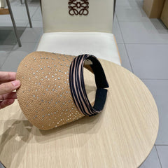 VISOR HAT MODEL 652214 IN NATURAL WOVEN STRAW