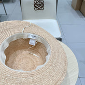 WIDE BRIM HAT MODEL 652231 IN NATURAL WOVEN STRAW
