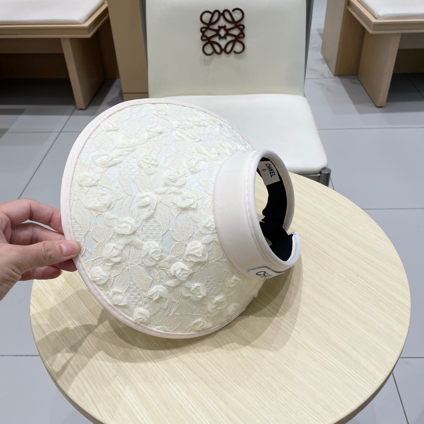 CC HALF HEAD WIDE BRIMMED SUN HAT IVORY 672688