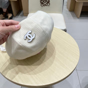 BERET HAT IVORY WITH LOGO 672660