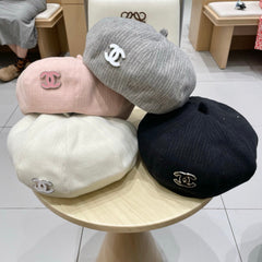 BERET HAT MOUSE GRAY WITH LOGO 672664