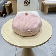 BERET HAT PINK WITH LOGO 672661