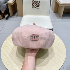 BERET HAT PINK WITH LOGO 672661
