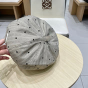 BERET HAT POLKA DOT GREIGE 672670