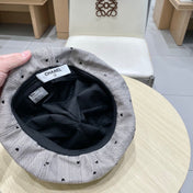 BERET HAT POLKA DOT MOUSE GRAY 672671