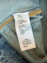 Loewe Embroidered Flared Jeans Blue Cotton