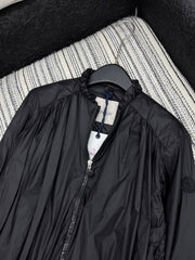 MONCLER ZIP-UP JACKET WITH STAND COLLAR IN BLACK 267979