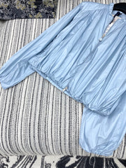 MONCLER ZIP-UP JACKET WITH STAND COLLAR IN SKY BLUE 267975