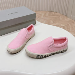 SLIP-ON SNEAKERS GRAFFITI IN PINK CANVAS
