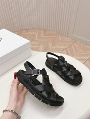 Pra Interwoven Straps Sandals 30 Black