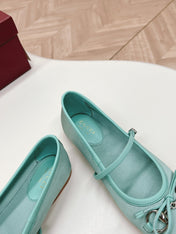 GG BALLET FLAT ARCTIC SILK