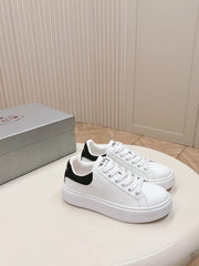 PRA RETRO SNEAKERS WHITE AND BLACK CALFSKIN