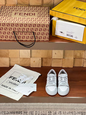 FENDI MATCH IN WHITE MIX LIGHT GREY CALFSKIN