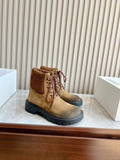 LW SIERRA COMBAT BOOT BROWN AND BLACK SUEDE