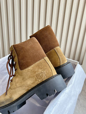 LW SIERRA COMBAT BOOT BROWN AND BLACK SUEDE