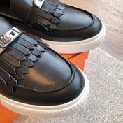 GAME SLIP-ON SNEAKER BLACK WITH TASSELS CALFSKIN